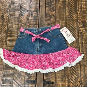 Kiddie Korral Vintage Western 100% Cotton Denim & Raspberry Bandanna pat…